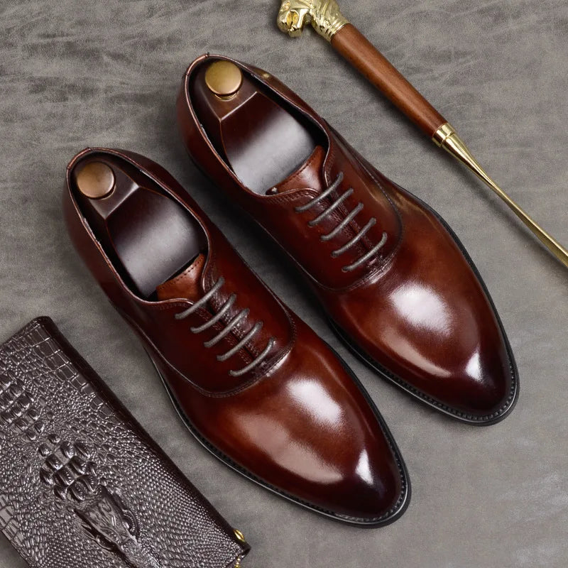 Orthopedic Leather Oxford Dress Shoes – Timeless Style & All-Day Comfort